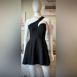 NBD x the Naven Twins one shoulder dress in black colors size Small